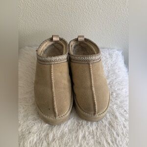 Cozy Tan Suede Slippers